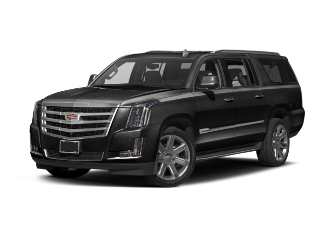 2017 Cadillac Escalade ESV Platinum in Black Raven — front three-quarter view