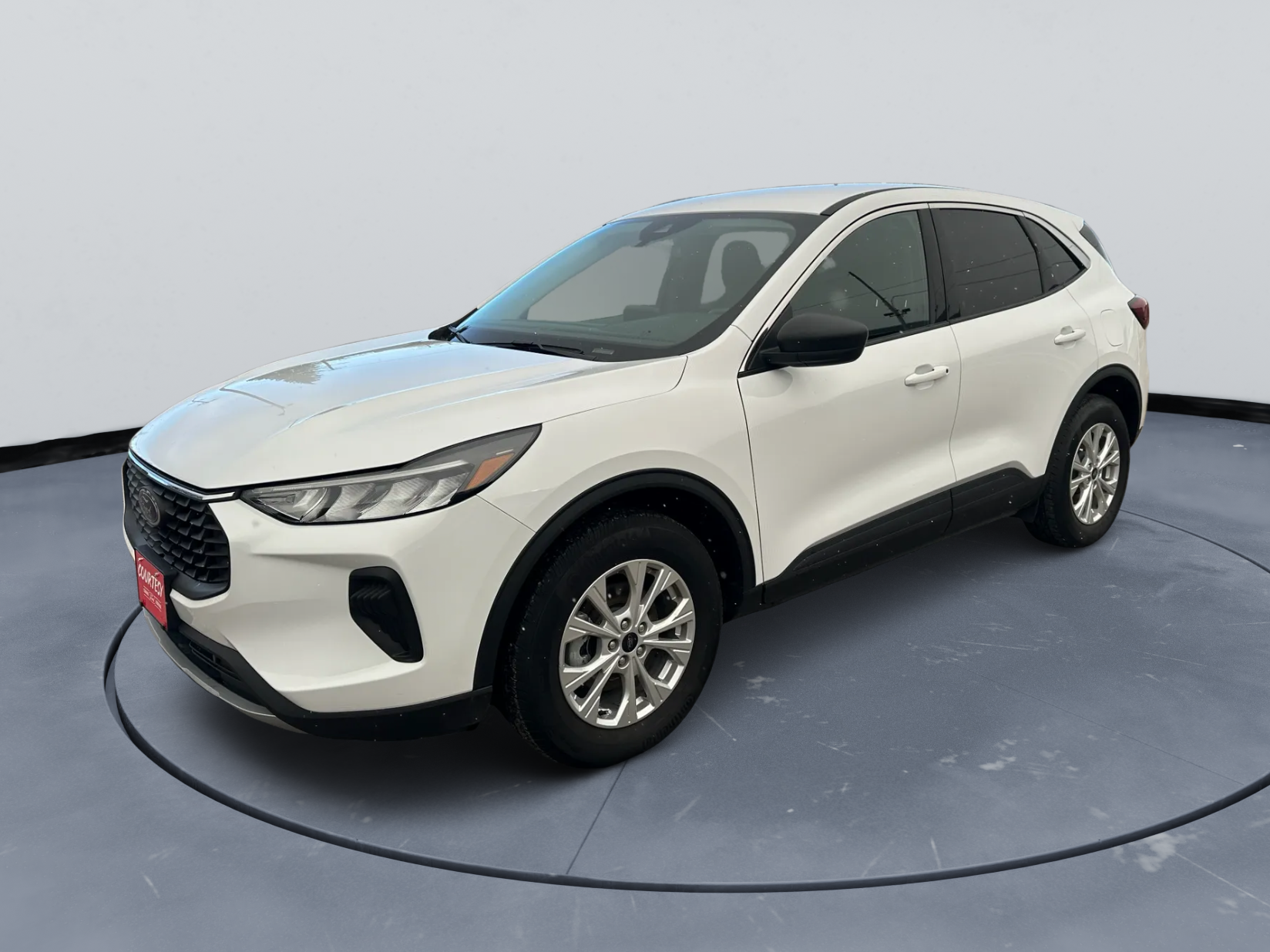 2024 Ford Escape Active in White — front three-quarter view
