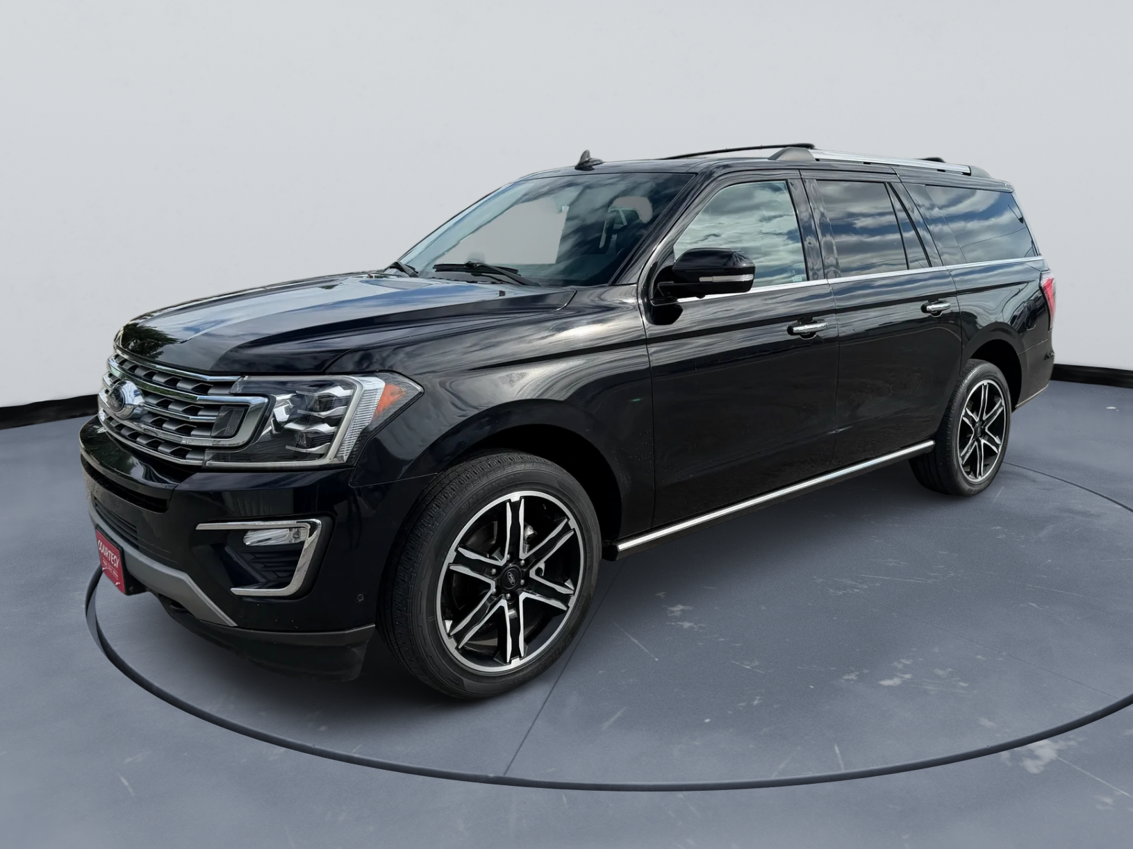 2021 Ford Expedition Max Limited in Black — front three-quarter view