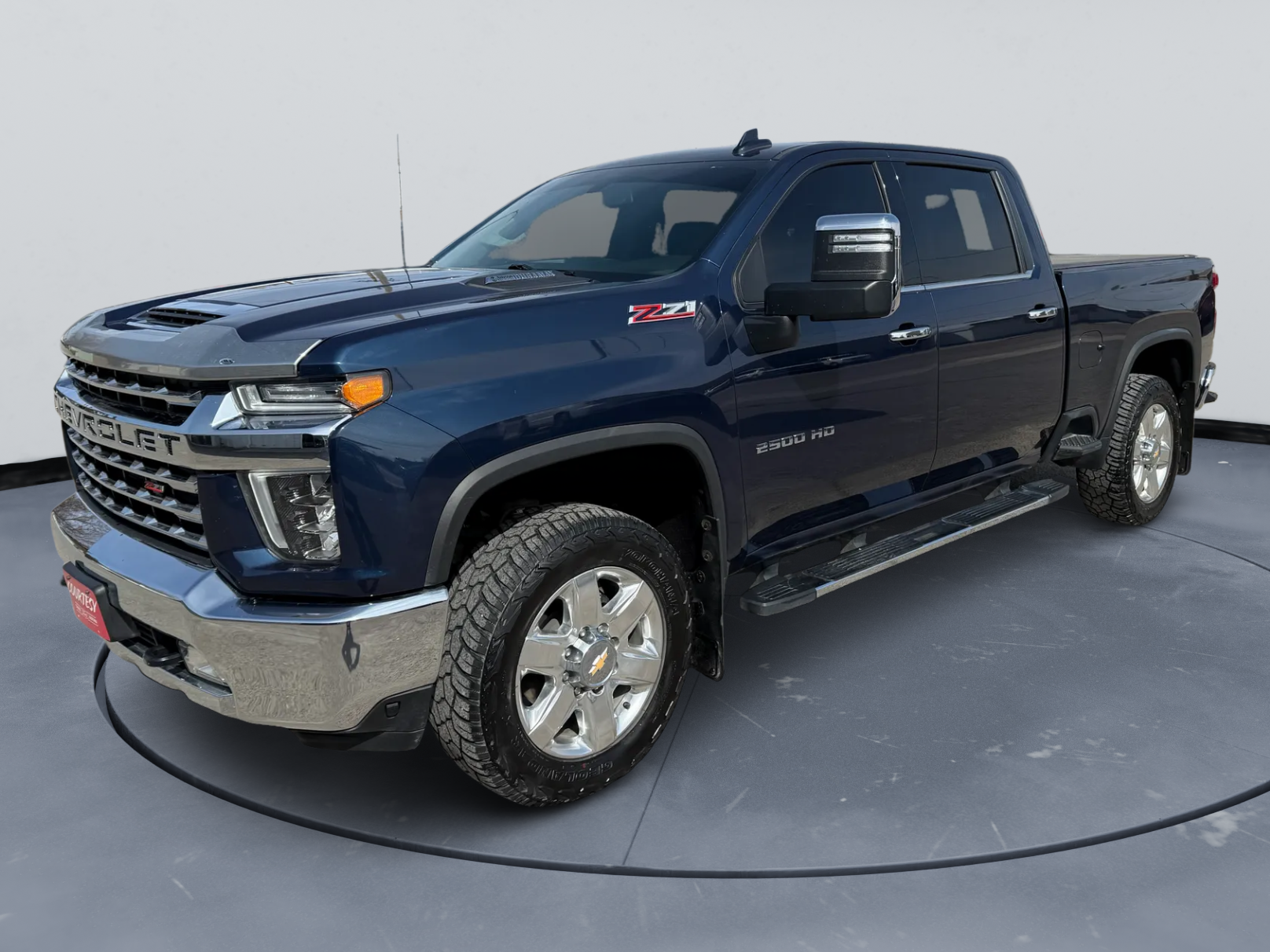 2022 Chevrolet Silverado 2500HD LTZ in Northsky Blue Metallic — front three-quarter view