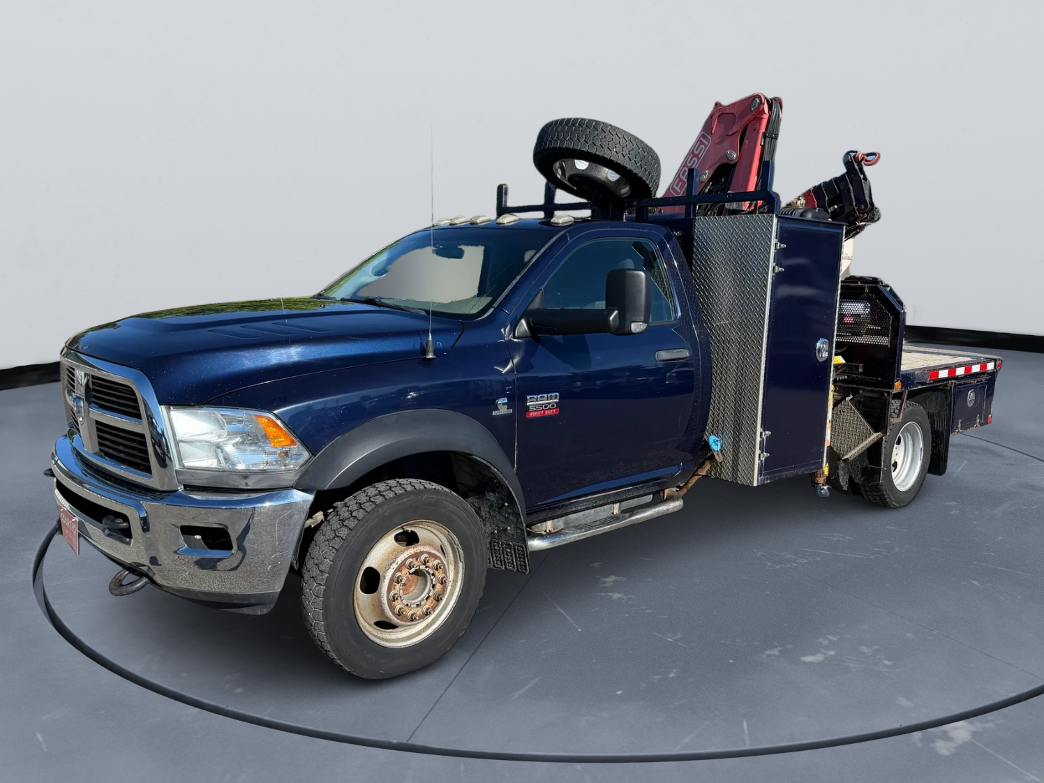 2012 RAM 5500 ST in Midnight Blue Pearl — front three-quarter view